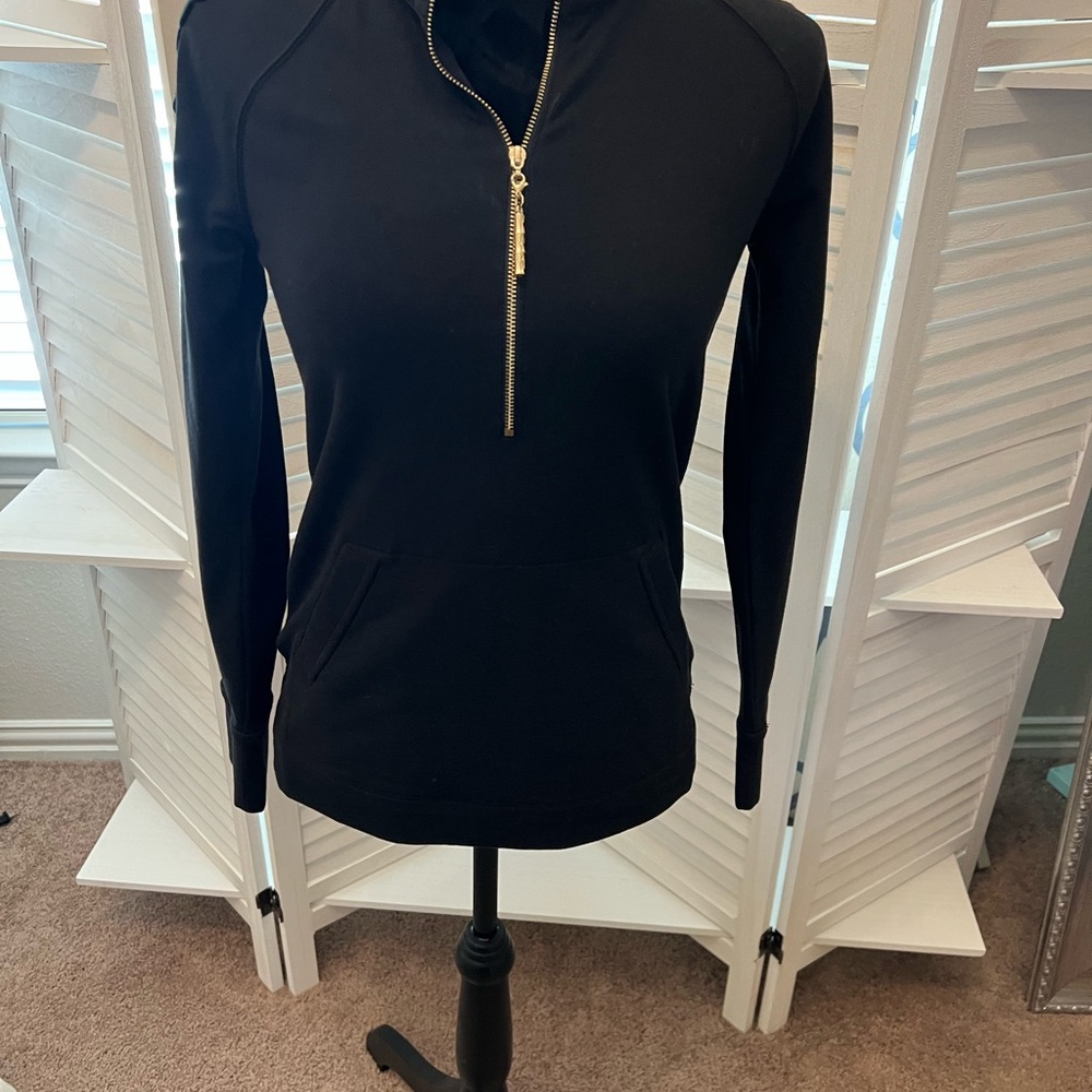 Lilly Pulitzer Black Half-Zip Sweatshirt